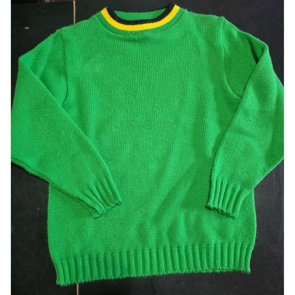 Vtg John Deere The Beautiful Bodyguards Green Knit Pullover Sweater Mens S(xs)